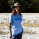Fjallraven Lush Logo T-Shirt - Womens, Ultramarine, 2XS, F14600165-537-XXS