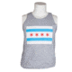 Fox Outdoor City of Chicago Flag Mens Tanks and Tees, Chicago Flag - Grey - Tank Top, 3XL, 64-703 XXXL