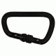 Fusion Tacoma Screw Lock Caribiner, Black, FP-9005-SG-BLK