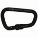 Fusion Tacoma Screw Lock Caribiner, Black, FP-9005-SG-BLK