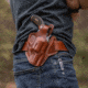 Galco Fletch High Ride Premium Steerhide OWB Belt Holster, G 20, G 21, G 21 SF Standard G Rail, G 37, Right Hand, Tan, FL228R
