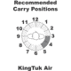 Galco Kingtuk Air IWB Holster, Springfield Armory XD-S 3.3in/Walther CCP, Right, Natural, KA662