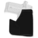 Galco Pocket Protector Handgun Leather Holster, Kel-Tec PF-9/Glock 42/Walther P22 3.4in, Ambidextrous, Plain, Black, PRO600B