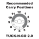 Galco Tuck-N-Go In the Pant Holster, Ambidextrous, Leather, M&amp;P Shield, 9EZ,  Black, TUC834B