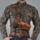 Galco Great Alaskan Shoulder Holster System, Colt SAA 4.75in .357 Magnum/.44 Special/.45 S&amp;W, Ruger Blackhawk .357/.44/.45 4.625in, Ruger Vaquero .357/.44/.45 4.625in, Right, Plain, Tan, GA142