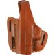 Gould &amp; Goodrich Three Slot Pancake Concealment OWB Belt Holster, S&amp;W M&amp;P 9mm/.40/.357, Left Hand, Chestnut Brown, 803-MPLH