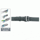 Gould &amp; Goodrich E-Z Slide Duty Belt, 4 Row Stitched, 36, Nickel, Hi-Gloss, H49-36C4R