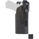 Gould &amp; Goodrich TELR X4000 Light Bearing OWB OWB Belt Holster, Glock 19/45 All Gens/23 Gens 3/4, Security Hood, Belt Loop, Optic, Right, Black Weave, X4000-19HO-1W