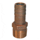 GROCO NPT x 1-1/8" ID Bronze Pipe to Hose Straight Fitting 1-1/4" 74257