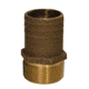 GROCO NPT x 1" Bronze Full Flow Pipe to Hose Straight Fitting 3/4" 72855