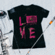 Grunt Style Realtree Xtra Love Of Country T-Shirt - Womens, Black, 2XL, GS3971-2XL