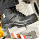 HAIX Black Eagle Safety 55 Mid, Side-Zip, Mens Boots, Black, 7 Extra Wide, 620012XW-7
