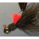 Hawken Outdoors Aerojig Marabou Jig Number 103 1/8 oz, Number 1 Hook, Black &amp; Red, AJM18103