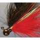 Hawken Outdoors Fire Flies Marabou Flash Jig, 1/4 oz, 1/0 Hook, Black &amp; Red with Red Micro Light Stick, FFM14012