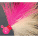 Hawken Outdoors Fire Flies Marabou Flash Jig, 1/8 oz, 1/0 Hook, 8015 Pink &amp; White with Red Micro Light Stick, FFM18015