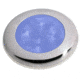 Hella Marine Slim Line 12V LED Enhanced Brightness Round Courtesy Lamp, Stainless Steel Bezel, Blue, 980502221