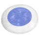 Hella Marine Slim Line 12V LED Enhanced Brightness Round Courtesy Lamp, White Plastic Bezel, Blue, 980502241