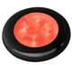 Hella Marine Slim Line 12V LED Enhanced Brightness Round Courtesy Lamp, Black Plastic Bezel, Red, 980507251