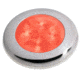 Hella Marine Slim Line 12V LED Enhanced Brightness Round Courtesy Lamp, Stainless Steel Bezel, Red, 980507221