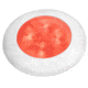 Hella Marine Slim Line 12V LED Enhanced Brightness Round Courtesy Lamp, White Plastic Bezel, Red, 980507241