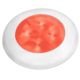 Hella Marine Slim Line 12V LED Enhanced Brightness Round Courtesy Lamp, White Plastic Bezel, Red, 980507241