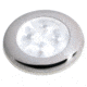 Hella Marine Slim Line 12V LED Enhanced Brightness Round Courtesy Lamp, Stainless Steel Bezel, White, 980500521