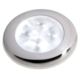 Hella Marine Slim Line 12V LED Enhanced Brightness Round Courtesy Lamp, Stainless Steel Bezel, White, 980500521