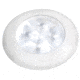 Hella Marine Slim Line 12V LED Enhanced Brightness Round Courtesy Lamp, White Plastic Bezel, White, 980500541