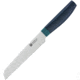 HENCKELS ZWILLING Blue Now-S Utility Knife, 9.5in Overall, 5.5in Satin Finish Serrated Blade, Blue Polypropylene Handle, 53040-130