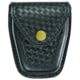 HEROs PRIDE AirTek Hinged Handcuff Case, Basket Weave, Brass Hardware, Black, 1451WA