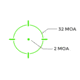 Holosun HE508T-GR-X2 Green Dot Sight, 1x, 2 MOA Dot &amp; 32MOA Circle, Black, HE508T-GR-X2