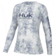 HUK Performance Fishing Aqua Dye Pursuit Crew Shirt - Womens, White, L, H6120173-100-L
