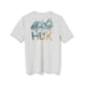 HUK Performance Fishing Drift Graphic Crew Shirt -Men's, Short Sleeve, Harbormist Hthr, Extra Large, H1200664-054-XL