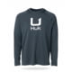 HUK Performance Fishing Icon Long Sleeve Hoodie - Men's, Sea Storm, 2XL, H1200574-408-XXL