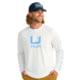HUK Performance Fishing Icon Long Sleeve Performance Crew - Men's, White, Extra Large, H1200573-100-XL