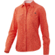 HUK Performance Fishing Salty LS Fishing Button Up Shirt - Womens, Coral, Medium, H6150002-630-M