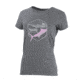 HUK Performance Fishing W Sunrise Crew Tops, Short Sleeve - Womens, True Grey Heather, Large, H6100021-035-L