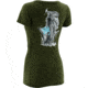 HUK Womens KScott Bass Tee, Heather Green H1000079HGNXS