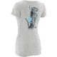 HUK Womens KScott Bass Tee, True Grey Heather H1000079TGHXS