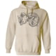 Huto Lifestyle Limited Edition Simsy Ram Artwork Logo Hoodie, Off White, 2XL, OFFWHT-RAM-SIMSY-HOODIE-XXL