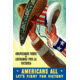 iCanvas Americanos Todos Luchamos Por La Victoria Vintage War Poster by Stocktrek Images Canvas Print, Multi, 18x12 TRK1-1PC3-18x12