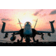 iCanvas The Sun Rises On An F/A-18 Hornet by Stocktrek Images Canvas Print, Multi, 18x12 TRK972-1PC3-18x12