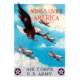 iCanvas WWII Poster Of A Bald Eagle Flying In The Sky With Fighter P by Stocktrek Images Canvas Print, Multi, 18x12, TRK148-1PC3-18x12