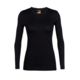 Icebreaker Merino 200 Oasis LS Crewe - Women's, Black, Small, IB104375001S