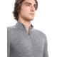 Icebreaker Merino 200 Oasis Long Sleeve Half Zip Thermal Top - Mens, Gritstone HTHR, Extra Large, IBB04367013XL