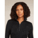 Icebreaker Merino 260 Tech Long Sleeve Half Zip Thermal Top - Womens, Black, Medium, IBB04390001M