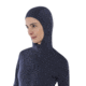 Icebreaker Merino Blend 200 RealFleece Descender LS Zip Hoodie - Women's, Graphite/Black/CB, Small, IBBA56YNA63S