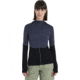 Icebreaker Merino Blend 200 RealFleece Descender LS Zip Hoodie - Womens, Graphite/Black/CB, Small, IBBA56YNA63S