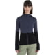 Icebreaker Merino Blend 200 RealFleece Descender LS Zip Hoodie - Women's, Graphite/Black/CB, Small, IBBA56YNA63S
