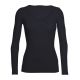 Icebreaker Siren Long Sleeve SweeTheart Top - Womens, Black, Small, IB103194001S
